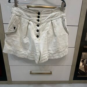 Ulla Johnson Button-Front Jean Shorts Size 8